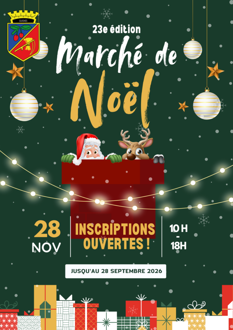 Inscriptions marché de Noël 2026 à Guignes